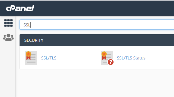 cPanel SSL/TLS